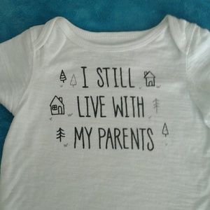 Infant bodysuit live with my parents humor